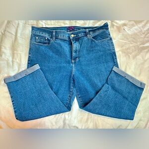 NYDJ Cropped Jeans with crystal studs